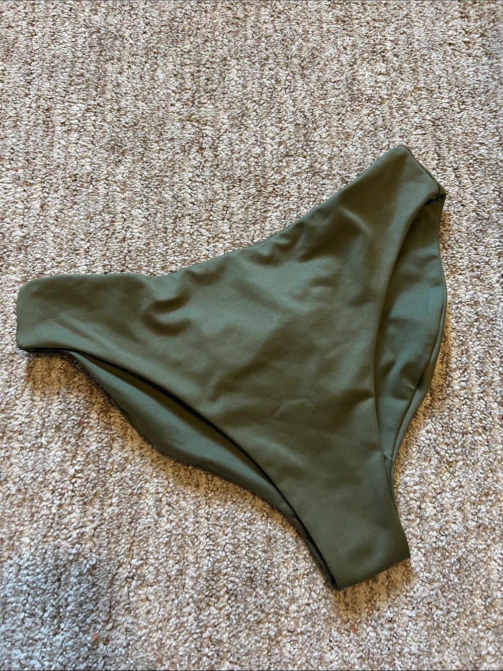 Londre Bodywear Olive Green High Cut Scrunch Bikini Bottom Size Small